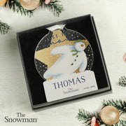 Personalised The Snowman Snow Globe Acrylic Decoration
