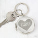 Personalised Couples Initials Photo Locket Keyring