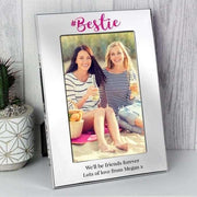 Personalised #Bestie Silver Photo Frame 4x6