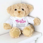 Personalised #Bestie Teddy Bear - Myhappymoments.co.uk