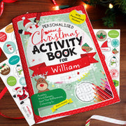Personalised Christmas Activity Book with Stickers - Myhappymoments.co.uk