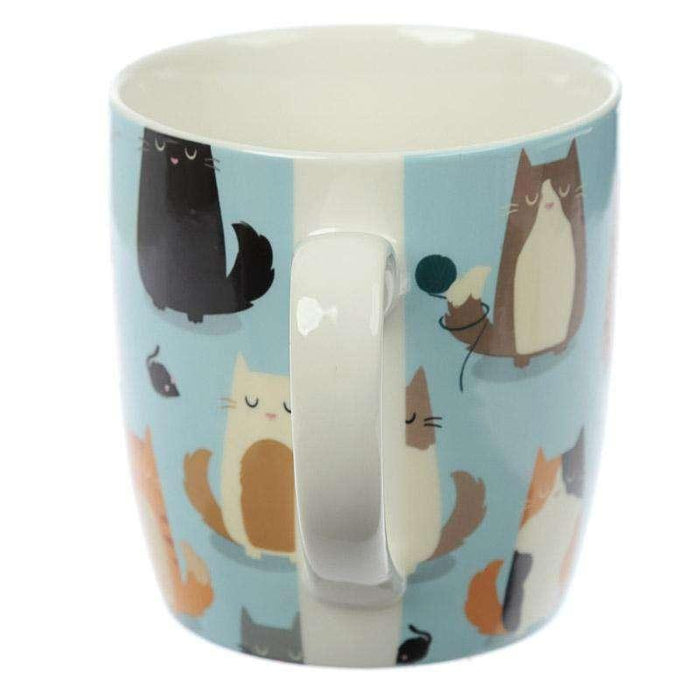 Feline Fine Cat Porcelain Mug - Myhappymoments.co.uk