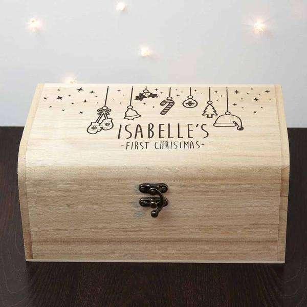 Personalised Baby's First Christmas Eve Chest - Myhappymoments.co.uk