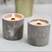 Concrete Wooden Wick Medium Candle Pot - Stag Head - Whiskey & Woodsmoke