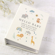 Personalised Safari Animals Baby Photo Album with Sleeves - 6x4
