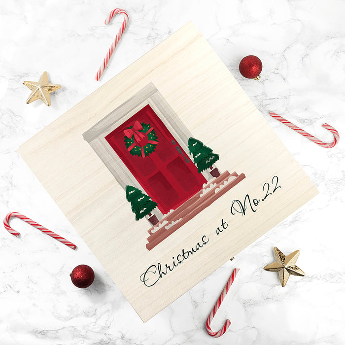 Personalised Door Number Family Christmas Box