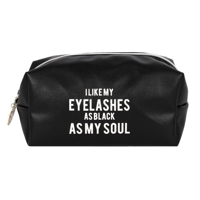 I Like My Eyelashes As Black As My Soul Makeup Bag