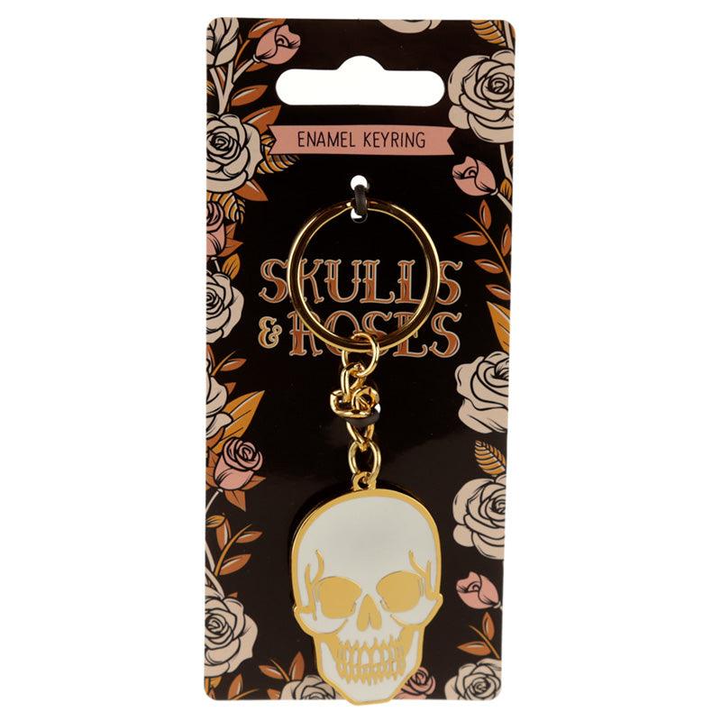 Skull Enamel Keyring