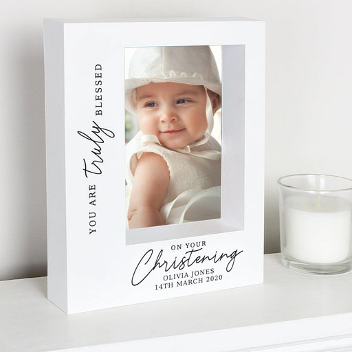 Personalised 'Truly Blessed' Christening Box Photo Frame 7x5