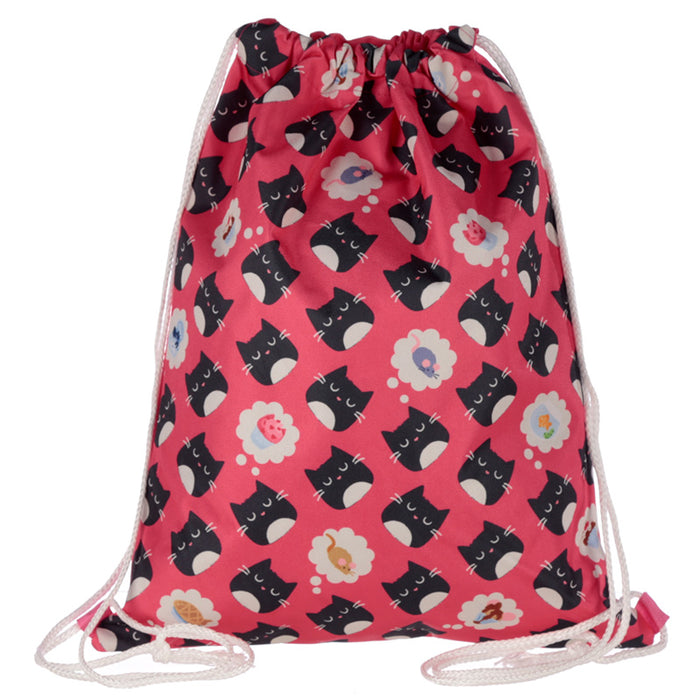 Feline Fine Cat Drawstring Bag