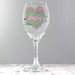 Personalised Floral Heart Wine Glass - Myhappymoments.co.uk