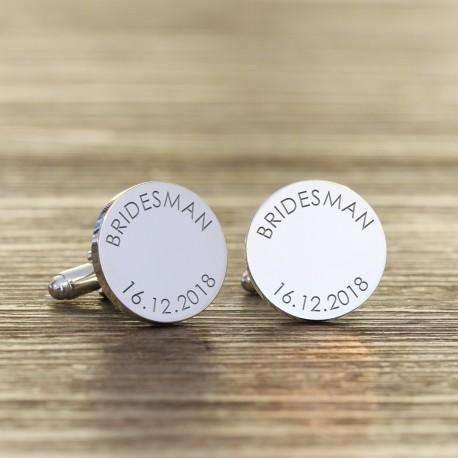 Engraved Bridesman Cufflinks