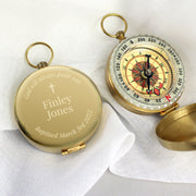 Personalised Religious Compass - Christening & Holy Communion Gift