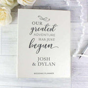 Personalised Our Greatest Adventure Wedding Planner - Myhappymoments.co.uk