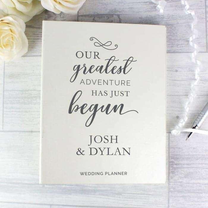 Personalised Our Greatest Adventure Wedding Planner - Myhappymoments.co.uk