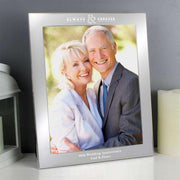Personalised Always & Forever Silver Photo Frame 8x10 - Myhappymoments.co.uk