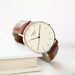 Personalised Men's Architect Zephyr Watch With Walnut Strap