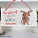 Personalised Rachael Hale Christmas Dachshund Through the Snow Wooden Sign - Myhappymoments.co.uk