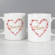 Personalised Confetti Hearts Mug Set - Myhappymoments.co.uk