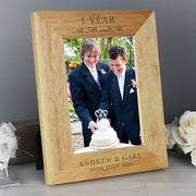 Personalised Anniversary Wooden Photo Frame 7x5 From Pukkagifts.uk