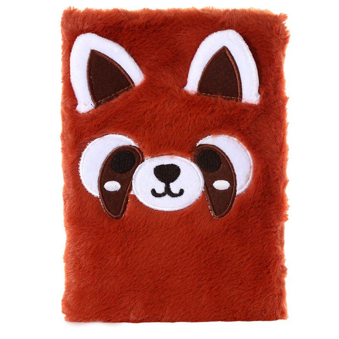 Fluffy Plush Red Panda Notebook