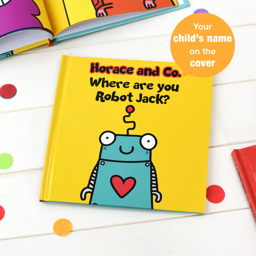 Personalised Flossy and Jim Where are you Robot? Book - Myhappymoments.co.uk