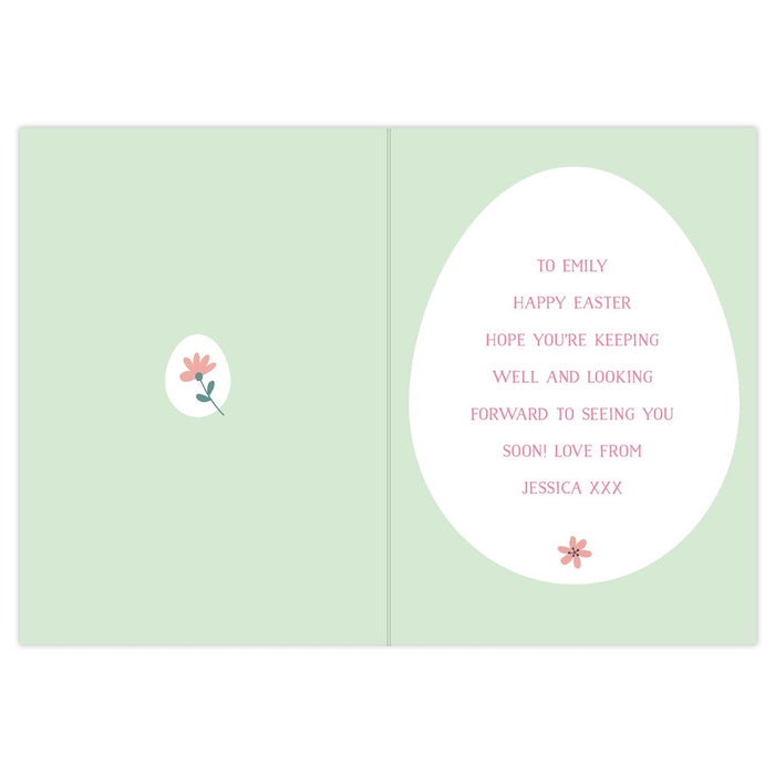 Personalised Happy Easter Springtime Card
