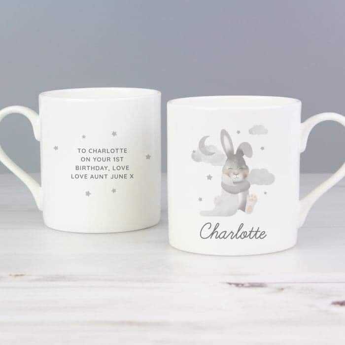 Personalised Baby Bunny Balmoral Mug - Myhappymoments.co.uk