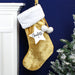 Personalised Star Luxury Gold Christmas Stocking