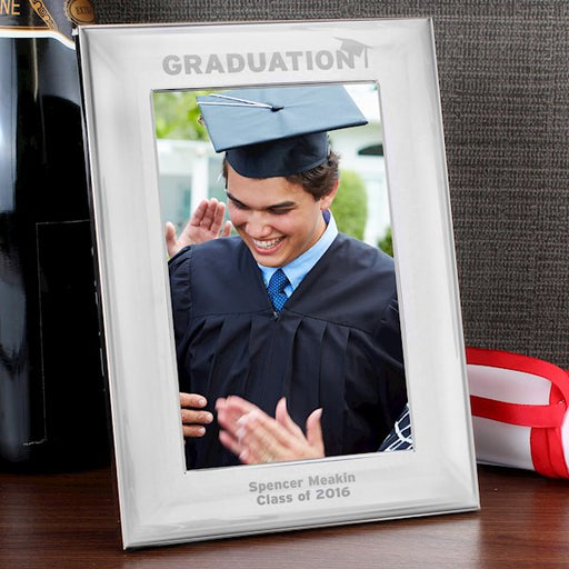 Personalised Graduation Photo Frame 6x4 Silver from Pukkagifts.uk