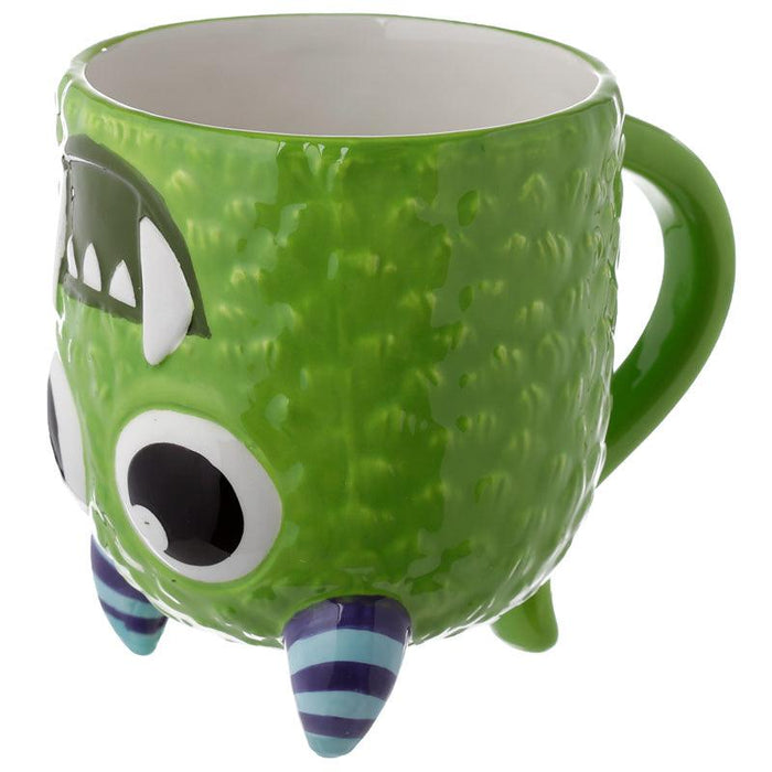 Novelty Monster Green Upside Down Ceramic Shaped Mug