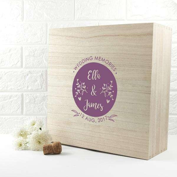 Personalised Wedding Memory Box - Myhappymoments.co.uk