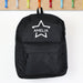 Personalised Star Black Backpack