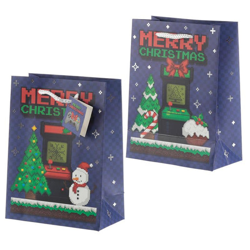 Retro Gaming Game Over Medium Christmas Gift Bag
