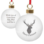 Personalised Highland Stag Bauble - Myhappymoments.co.uk