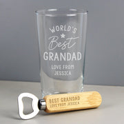Personalised World’s Best Pint Glass & Bottle Opener