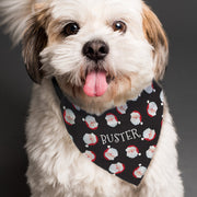 Personalised Santa Black Dog Christmas Bandana