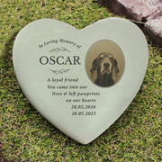 Personalised In Loving Memory Photo Upload Heart Memorial Grave Stone