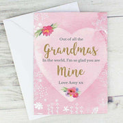 Personalised Floral Watercolour Card - Myhappymoments.co.uk