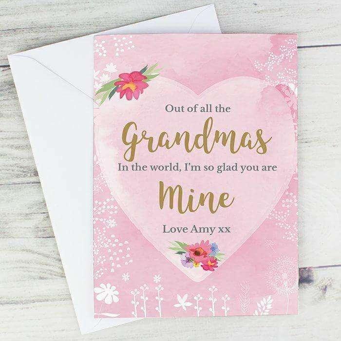 Personalised Floral Watercolour Card - Myhappymoments.co.uk