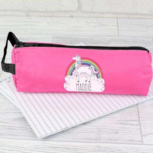 Personalised Unicorn Pink Pencil Case - Myhappymoments.co.uk
