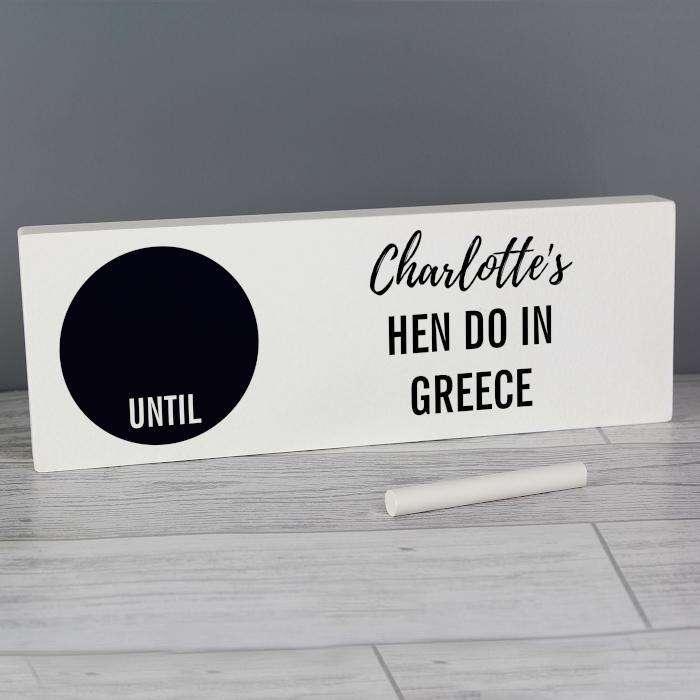 Personalised Countdown Wooden Block Sign - Myhappymoments.co.uk