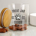 Personalised Pet Treats Glass Jar with Bamboo Lid - Cat or Dog