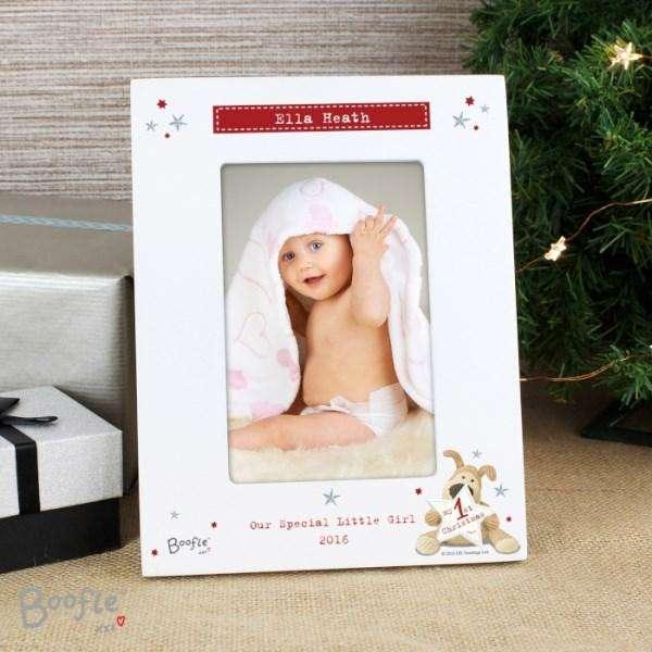Personalised Boofle My 1st Christmas Photo Frame 4x6 - Myhappymoments.co.uk