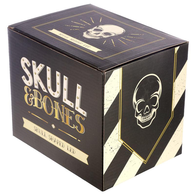Small Two Tone Black & Gold Metallic Skull Shaped LED light