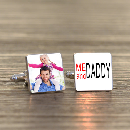 Me And DADDY Photo Cufflinks - Myhappymoments.co.uk