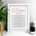 Personalised 10 Reasons Why I Love You Wall Art
