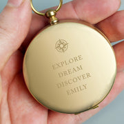 Engraved Brass Compass