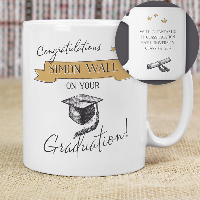 Personalised Graduation Mug - Myhappymoments.co.uk