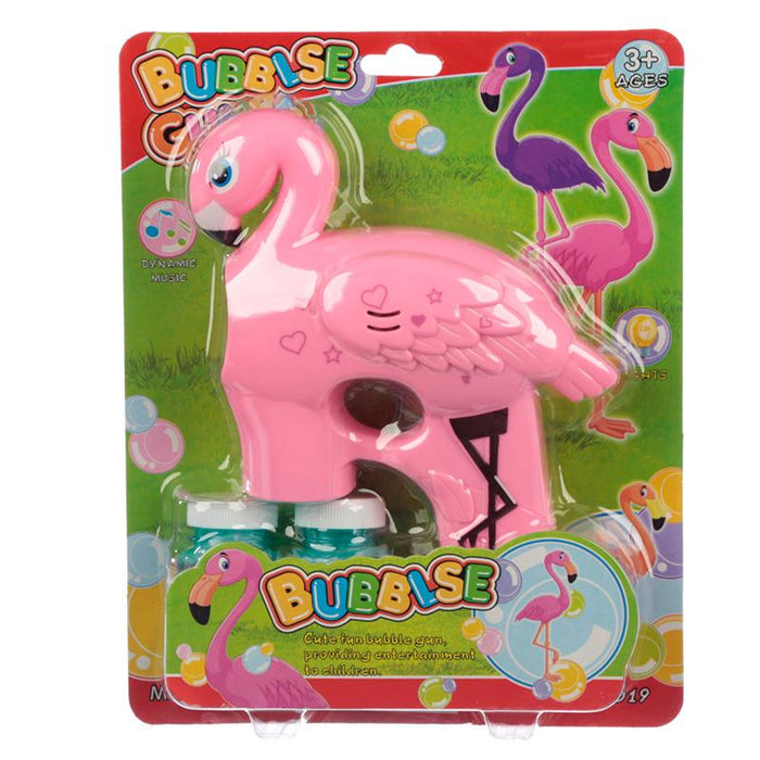 Flashing Flamingo Bubble Gun with Sound